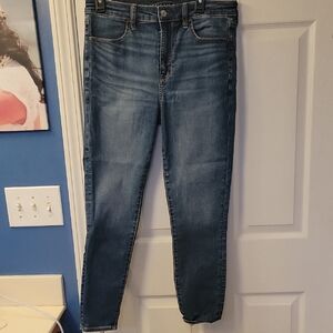 American Eagle Outfitters Women's Dark Blue Skinny Jeans